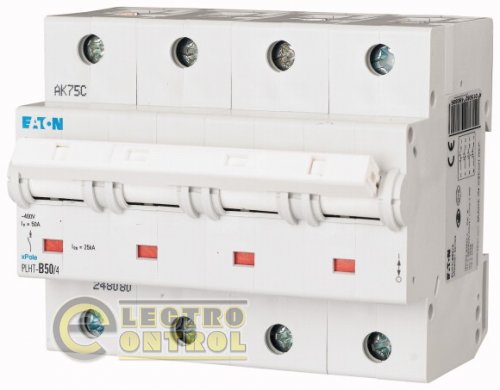 Автоматический выключатель Eaton PLHT D 50А 4p 248098 Автоматический выключатель Eaton PLHT D 50А 4p 248098