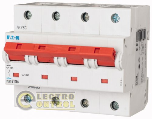 Автоматичний вимикач Eaton PLHT B 100А 4p 248083