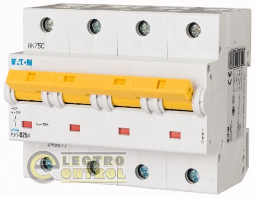 Автоматический выключатель Eaton PLHT C 25А 4p 248086 Автоматический выключатель Eaton PLHT C 25А 4p 248086