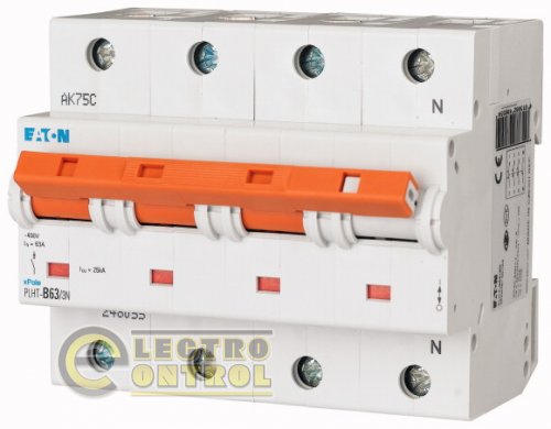Автоматический выключатель Eaton PLHT B 63А 3P+N 248055
