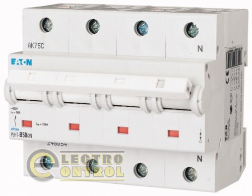 Автоматический выключатель Eaton PLHT B 50А 3P+N 248054