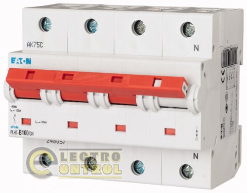 Автоматический выключатель Eaton PLHT B 100А 3P+N 248057