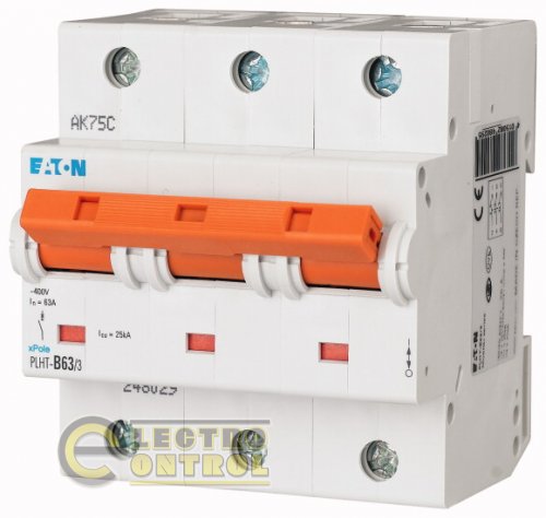 Автоматический выключатель Eaton PLHT D 63А 3p 248047 Автоматический выключатель Eaton PLHT D 63А 3p 248047