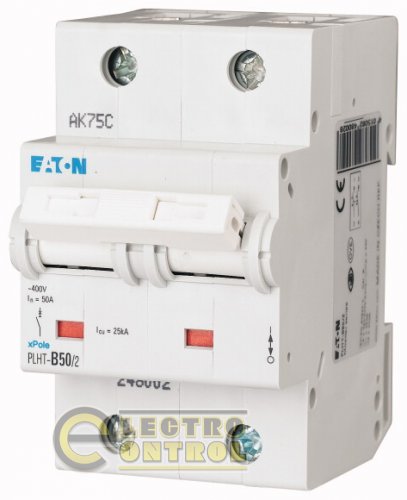 Автоматический выключатель Eaton PLHT D 50А 2p 248020
