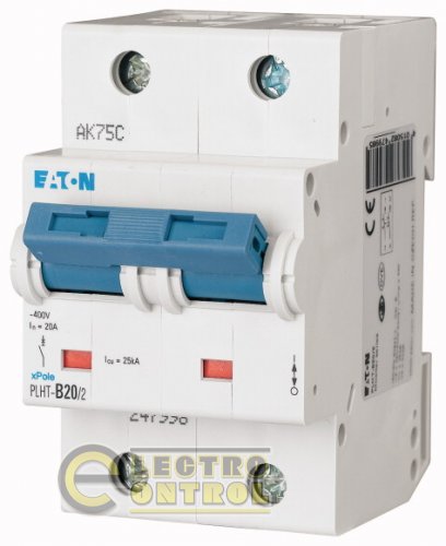 Автоматический выключатель Eaton PLHT C 20А 2p 248007 Автоматический выключатель Eaton PLHT C 20А 2p 248007