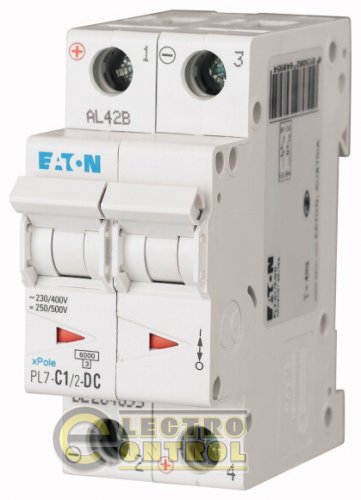 Автоматический выключатель Eaton PL7 C 1А 2p 264895