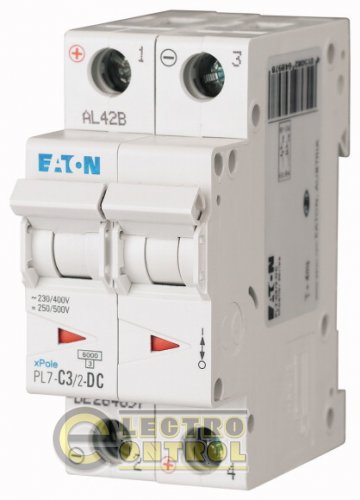 Автоматический выключатель Eaton PL7 C 3А 2p 264897