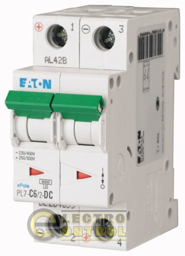 Автоматический выключатель Eaton FAZ C 6А 2p 264899
