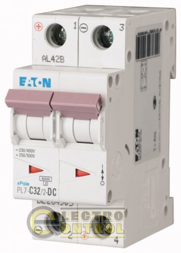 Автоматический выключатель Eaton PL7 C 32А 2p 264905