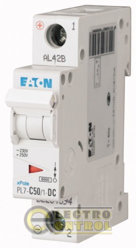 Автоматический выключатель Eaton PL7 C 50А 1p 264894