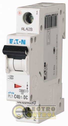 Автоматический выключатель Eaton PL7 C 40А 1p 264893