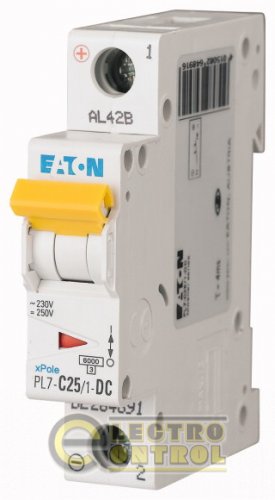 Автоматический выключатель Eaton PL7 C 25А 1p 264891