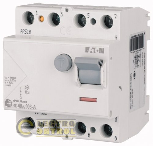 Выключатель дифференциального тока HNC-40/4/003-A, 40A, 4p, 30мА, тип чувствительности A
