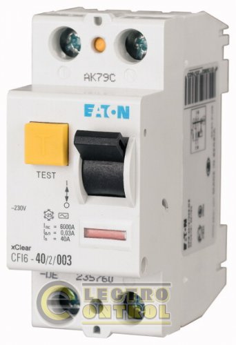 Устройство защиты от аварийного тока; 40A; 2p; 300 мА; тип A (CFI6-40/2/03-A-DE)