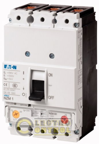 NZMH1-A125 - Автоматический выключатель 125А, 3 полюса, откл.способность 150кА, диапазон уставки 100...125А NZMH1-A125 - Автоматический выключатель 125А, 3 полюса, откл.способность 150кА, диапазон уставки 100...125А