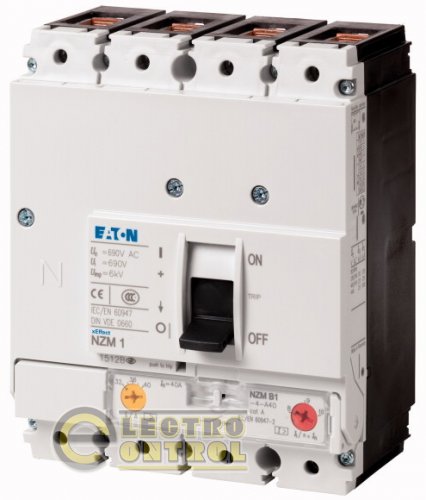 NZMH1-4-A50 - Автоматический выключатель 50А, 4 пол., откл.способность 150кА, диапазон уставки 40...53А NZMH1-4-A50 - Автоматический выключатель 50А, 4 пол., откл.способность 150кА, диапазон уставки 40...53А