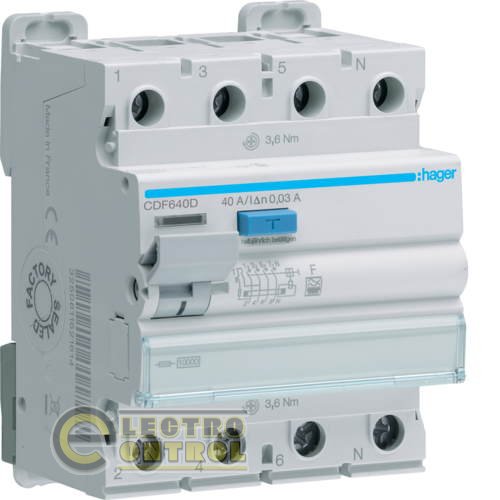 УЗО 4P 10kA 40A 30mA F