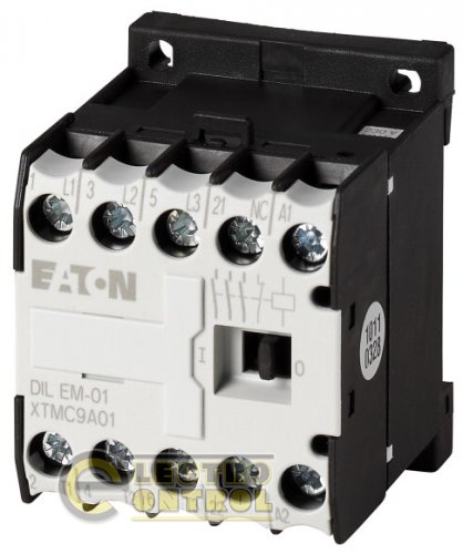 DILEM-01-G(24VDC)-GVP - Силовой контактор; 3 Н.О. + 1 н.з.; 4 кВт/400 В/AC3; управляется постоянным током DC; большая упаковка