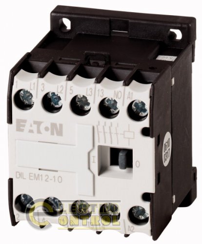 DILEM12-10-G(24VDC) - Миниконтактор 12А, 24В (DC), 1НO доп. контакт, категория AC-3, АС4