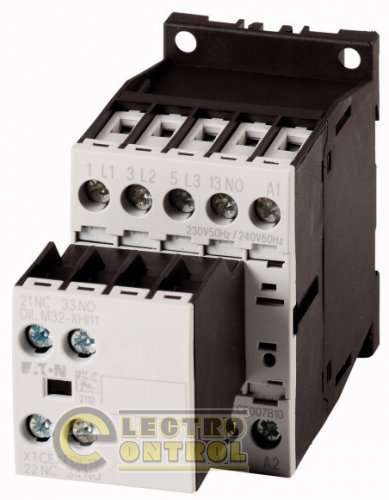 DILM9-21(230V50/60HZ) - Силовий контактор; 3-полюсний + 2 замикаючих контакту + 1 розмикаючий контакт; 4 кВт/400 В/AC3