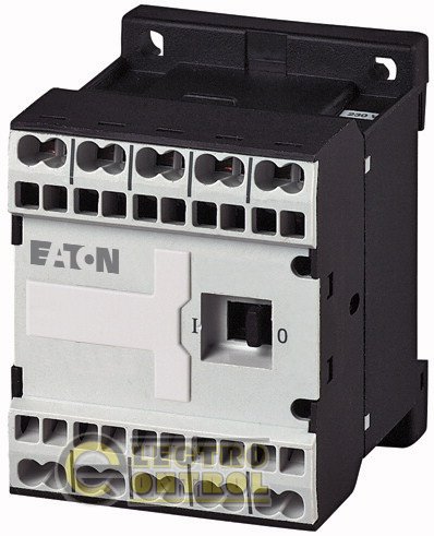 DILEEM-01-G-C(24VDC) - Силовой контактор; 3-полюсный + 1 размыкающий контакт; 3 кВт/400 В/AC3; управляется постоянным током DC