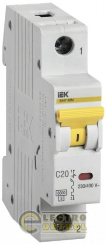 Автоматический выключатель UEK (IEK) ВА47-60М  1p 20А C 6 кА Автоматический выключатель UEK (IEK) ВА47-60М  1p 20А C 6 кА