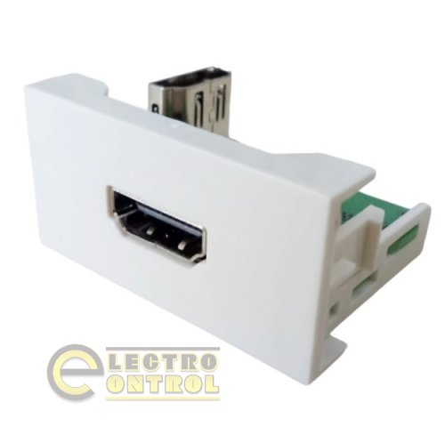 Розетка HDMI 45x22,5 модульная для установки в люк, кабель-канал, настенный бокс 