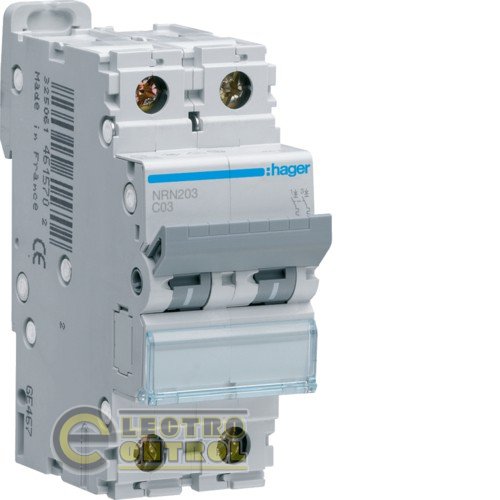 Автоматический выключатель Hager NRN203 3А 2p AC
