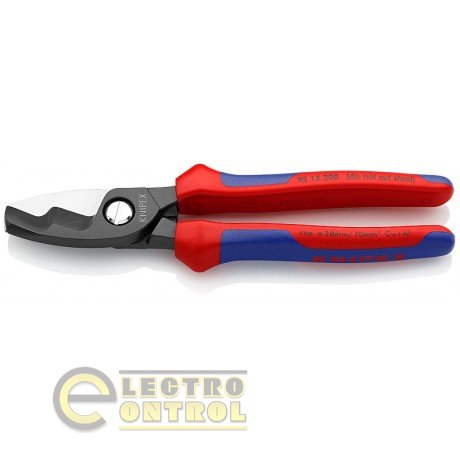 Ножиці для різання кабелів з подвійними ріжучими крайками KNIPEX 95 12 200