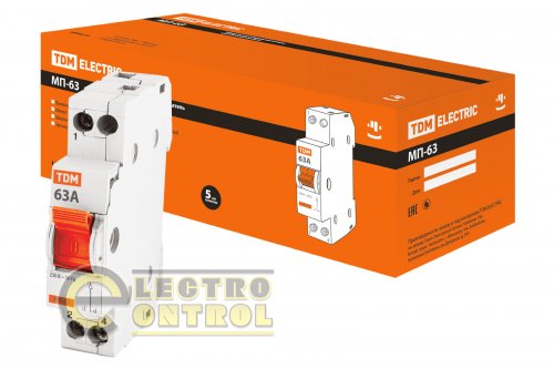 Модульный переключатель трехпозиционный МП-63 1P 63А TDM Модульный переключатель трехпозиционный МП-63 1P 63А TDM