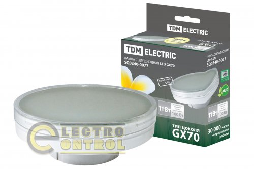 Лампа светодиодная GX70-11 Вт-3000 К TDM
