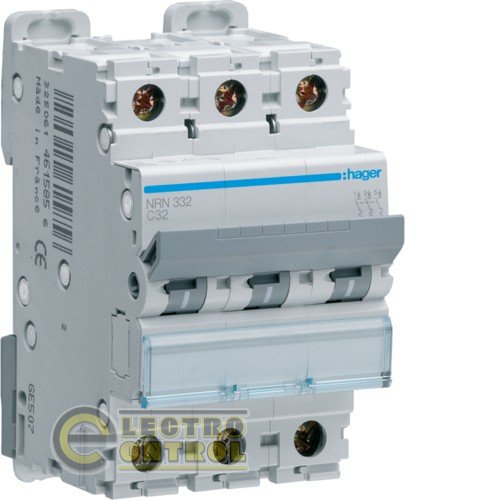 Автоматический выключатель Hager NRN363 63А 3p AC Автоматический выключатель Hager NRN363 63А 3p AC