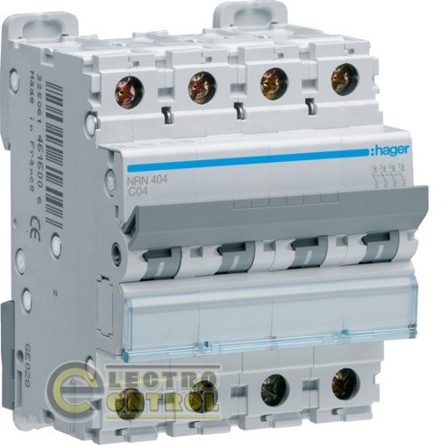 Автоматический выключатель Hager NRN404 4А 4p AC