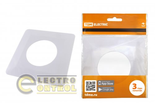 Одноместная защитная рамка для выключателей или розеток для защиты обоев 130х130 мм, белая TDM Одноместная защитная рамка для выключателей или розеток для защиты обоев 130х130 мм, белая TDM