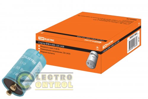 Стартер S10 4-80Вт 220-240В мед. контакти TDM