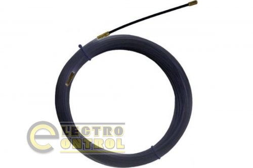 Нейлоновая кабельная протяжка НКП диаметр 4мм длина 30м с наконечниками (черная) TDM