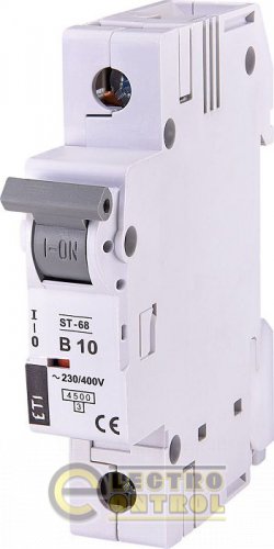 Автоматический выключатель ETI ST 68 1p B 10А AC 2171314