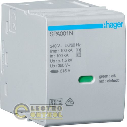 Сменный модуль N-PE Uc 350В Iimp 100кА Up 1,5кВ SPA001N