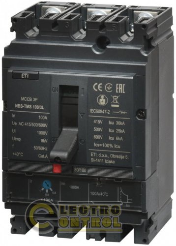 Автоматический выключатель ETIBREAK NBS-TMS 160/3L 125A 3P