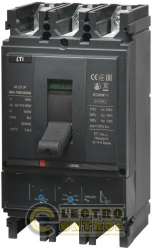 Автоматический выключатель ETIBREAK NBS-TMD 630/3S 600A 3P