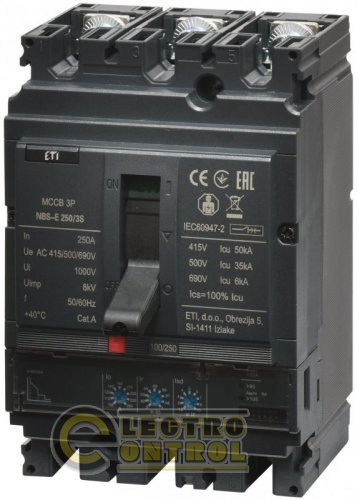 Автоматический выключатель ETIBREAK NBS-E 250/3S 250A 3P