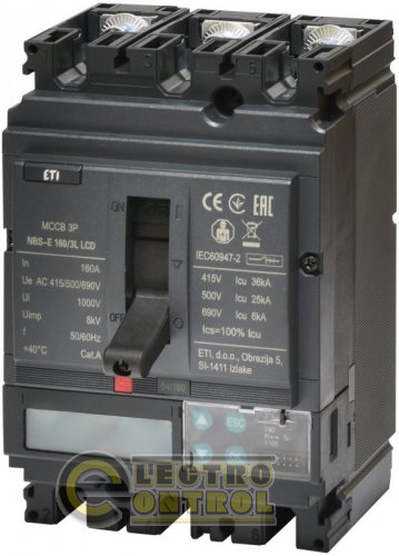 Автоматический выключатель ETIBREAK NBS-E 100/3L LCD 100A 3P