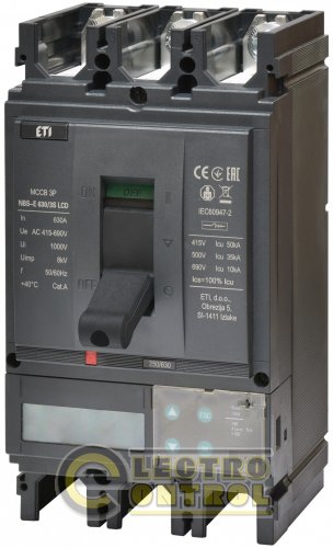Автоматический выключатель ETIBREAK NBS-E 400/3S LCD 400A 3P