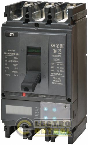 Автоматический выключатель ETIBREAK NBS-E 630/3S LCD 630A 3P Автоматический выключатель ETIBREAK NBS-E 630/3S LCD 630A 3P