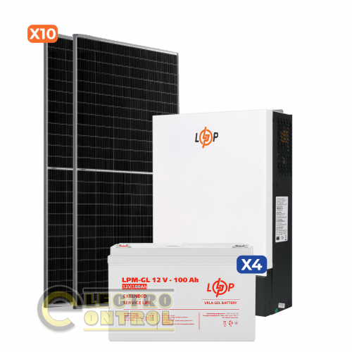 Автономная солнечная электростанция 5 квт АКБ 4.8kWh гель