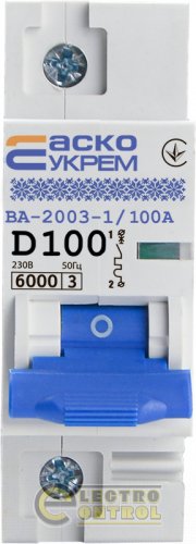 Автоматичний вимикач Аско-Укрем A0010030009 ВА-2003 1р 100А