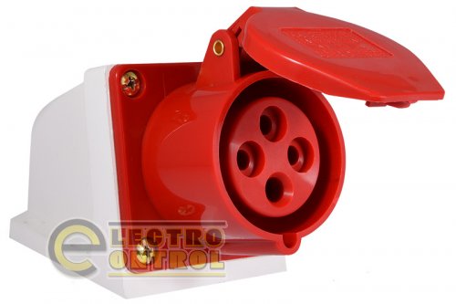 Розетка Аско-Укрем A0080040002 (гнездо) стационарная ГC 16А/4 3Р+РЕ (114)