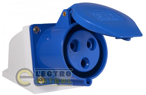 Розетка Аско-Укрем A0080040004 (гнездо) стационарная ГС 32А/3 2Р+РЕ (123)