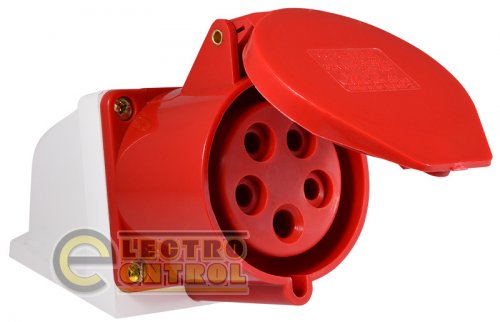 Розетка Аско-Укрем A0080040006 (гнездо) стационарная ГC 32А/5 3Р+N+РЕ (125)