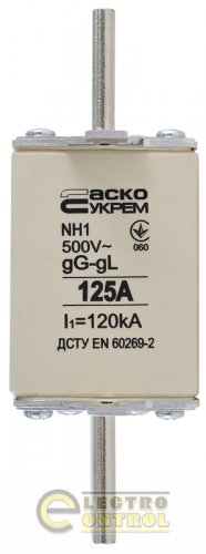Предохранитель Аско-Укрем A0050010029 ножевой с плавкой вставкой NH1 125A gG